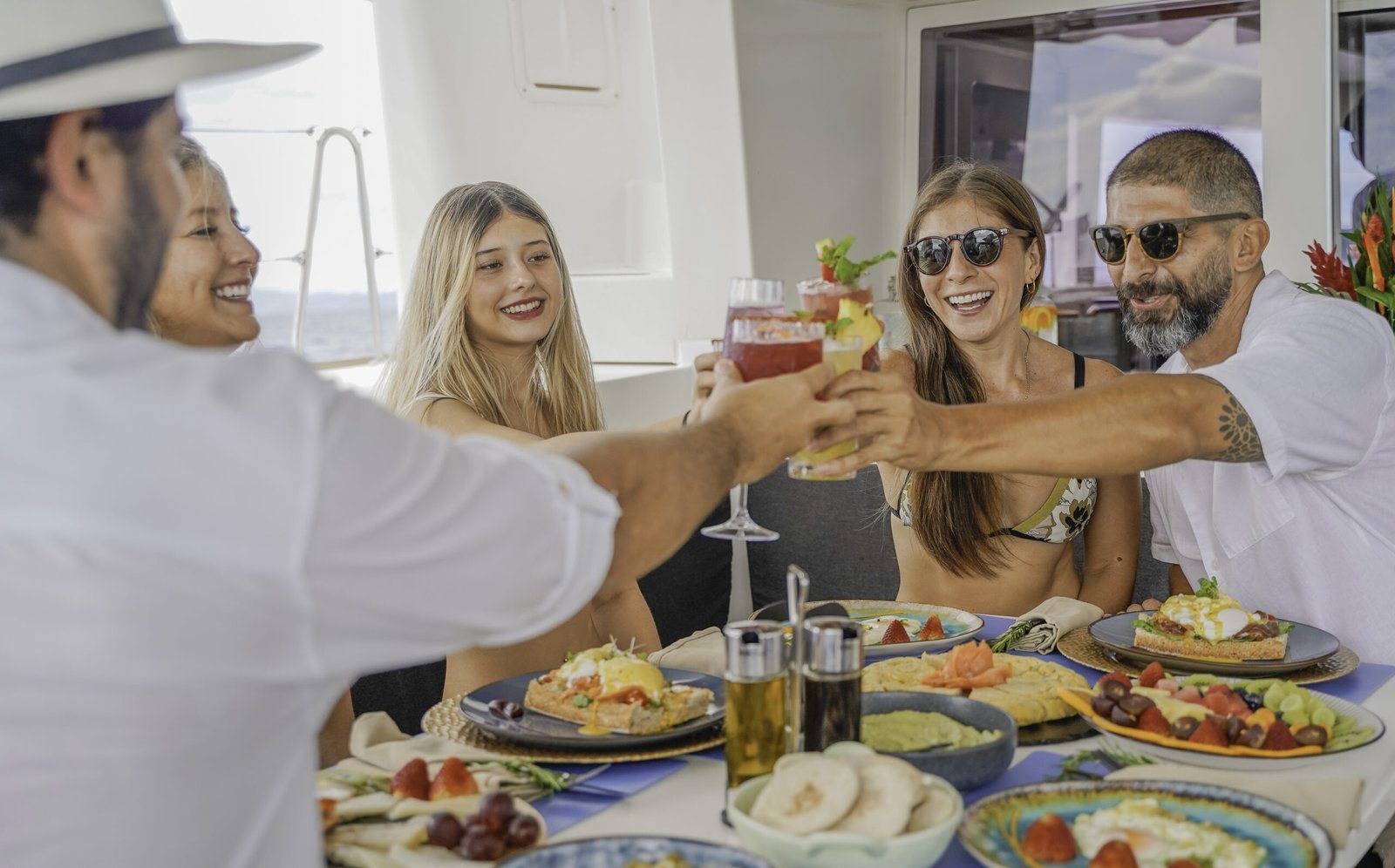 Luxury catamaran deck during a private charter